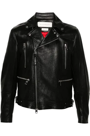 Alexander McQueen Chaqueta biker con cremallera