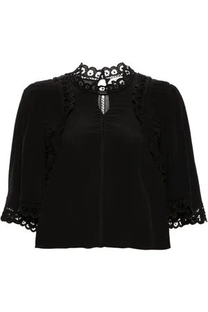 Marant Etoile Blusa Enoha con bordado inglés