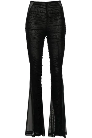 MUGLER Pantalones acampanados fruncidos