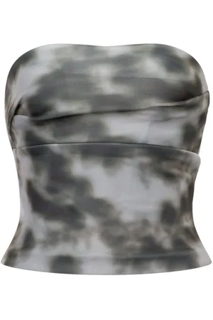 Serafini Top palabra de honor con motivo tie-dye