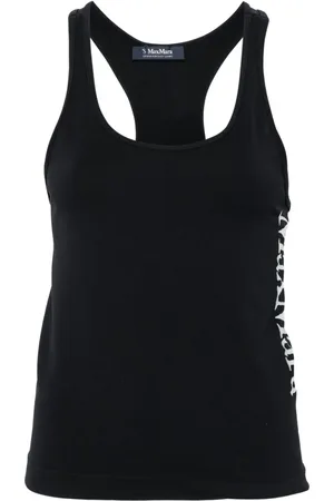Max Mara Top Fortuna con logo en jacquard