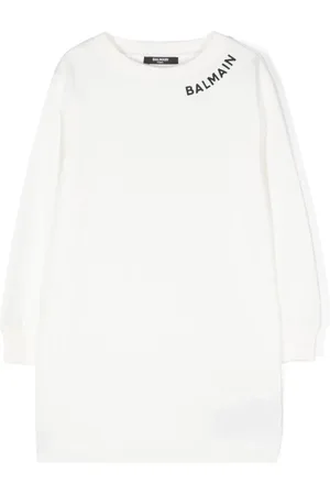 Balmain Vestido con logo bordado