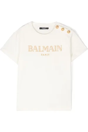 Balmain Camiseta con logo bordado