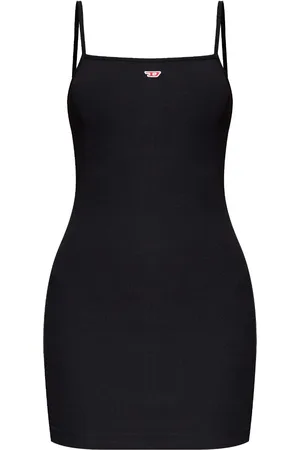 Diesel Vestido corto D-Hopy-D con apliques de logo