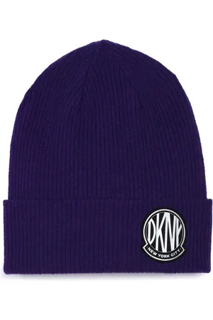 DKNY Gorro con parche del logo
