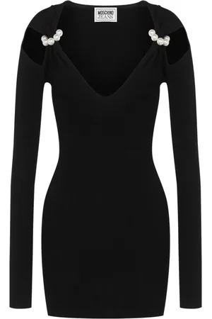 Moschino Vestido con detalle de perlas artificiales