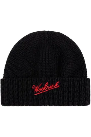 Woolrich Gorro con logo en intarsia
