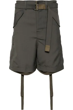 SACAI Bermudas cargo con cinturón