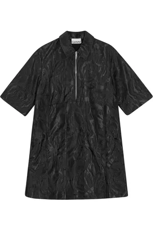 Ganni Vestido corto de manga corta