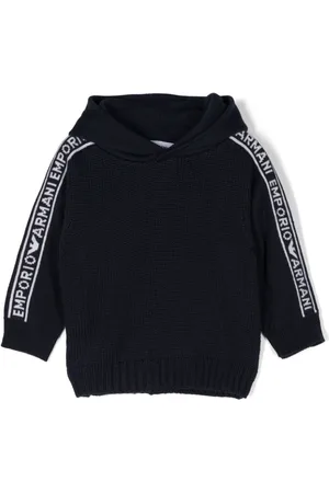 Emporio Armani Sudadera corta con capucha y logo