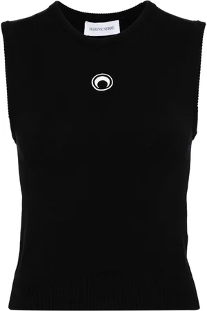 Marine Serre Top sin mangas Crescent Moon