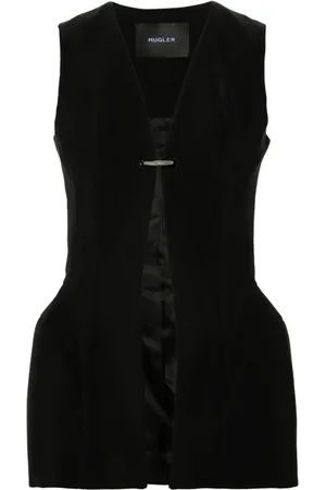 MUGLER Chaleco con corsé y perforaciones