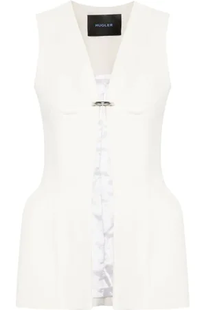 MUGLER Chaleco con corsé y perforaciones