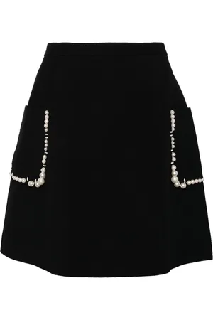 DICE KAYEK Falda corta con detalle de perlas