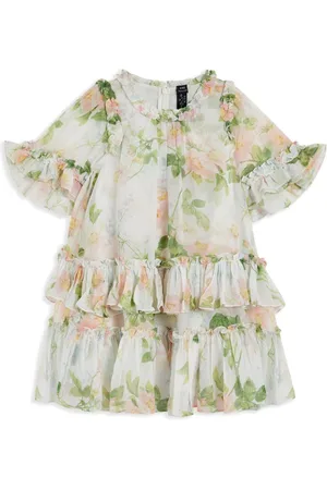 Needle & Thread Vestido estampado con volantes