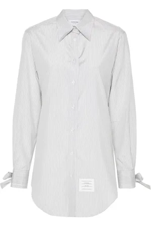 Thom Browne Vestido camisero con lazo en los puños