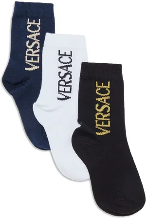 VERSACE Set de tres pares de calcetines con logo