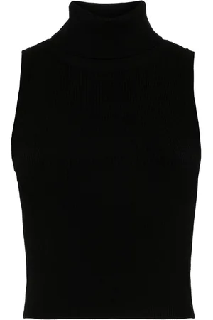 Michael Kors Top corto con cuello alto