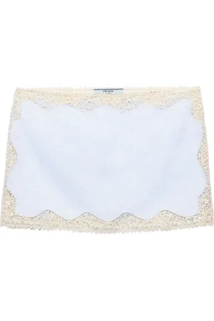 Prada Minifalda con ribete de encaje