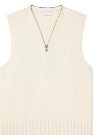 Courrèges Chaleco de cashmere con cuello en V