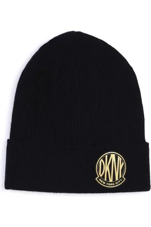 DKNY Gorro con parche del logo