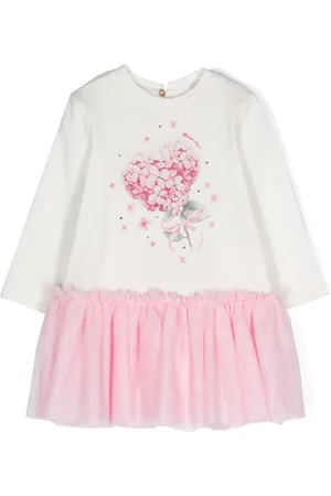 MONNALISA Vestido con ribete de tul