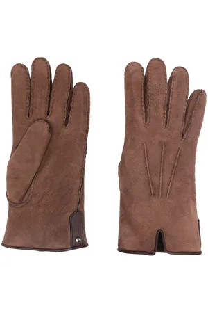 CANALI Guantes acolchados con detalle de costuras
