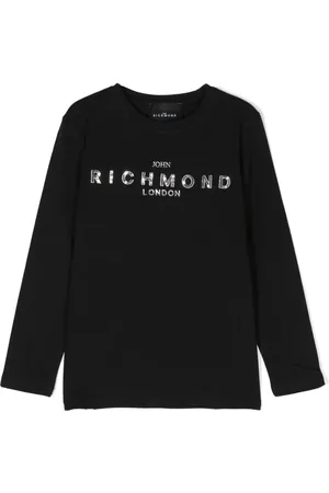John Richmond Camiseta con logo de lentejuelas