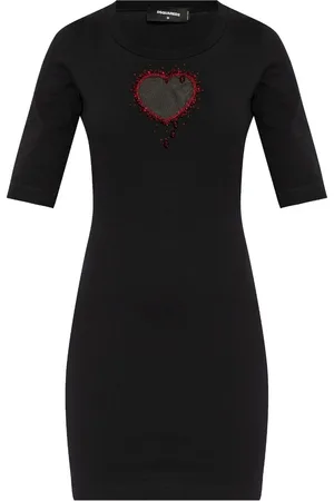 Dsquared2 Vestido corto con aplique del logo