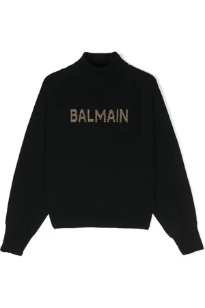 Balmain Jersey con logo en intarsia