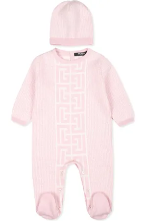 Balmain Set de pelele con logo estampado