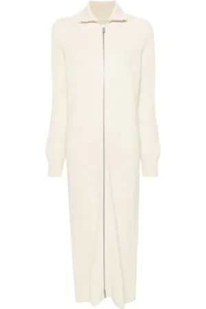 Jil Sander Vestido largo de canalé