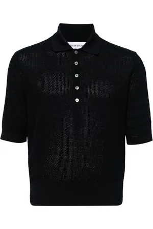 Thom Browne Polo con costuras texturizadas