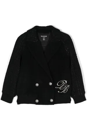 Balmain Chaqueta con apliques de tweed