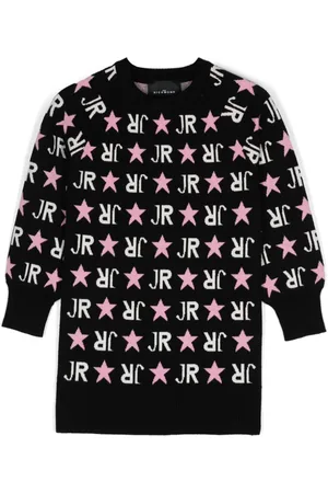 John Richmond Vestido con logo en intarsia