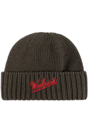 Woolrich Gorro con logo en intarsia