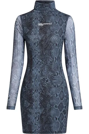 Karl Lagerfeld Vestido con estampado de serpiente