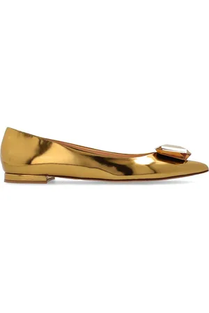 Gianvito Rossi Bailarinas con gemas y tacón de 10 mm