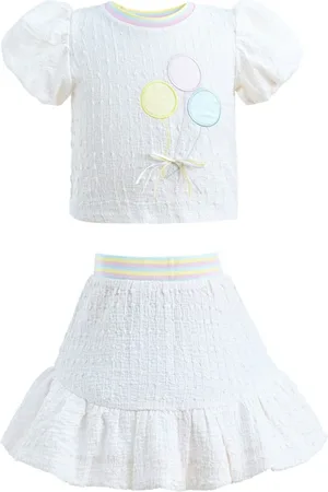 Mimi Tutu Conjunto de top y falda de bouclé