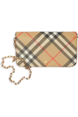 Burberry Cartera a cuadros con cadena