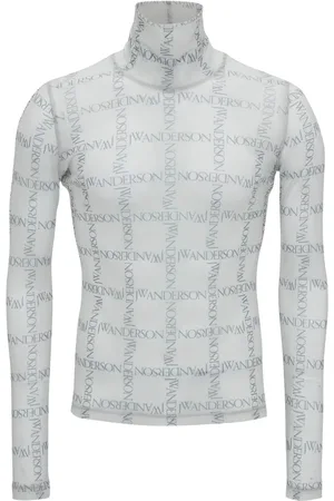 J.W.Anderson Top de malla con logo estampado