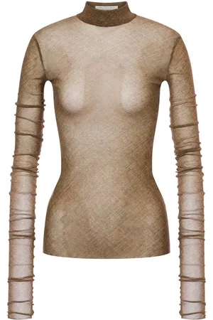 Serafini Top semitraslúcido con cuello alto