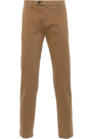 BRIGLIA Pantalones chinos con cierre de botón