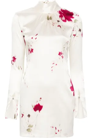 BLUMARINE Vestido corto con rosas estampadas