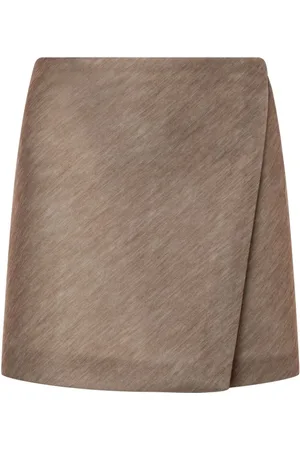 Serafini Falda corta con diseño cruzado y efecto de melange