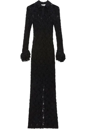 Msgm Vestido largo con encaje floral