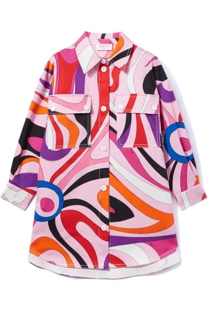 PUCCI Junior Vestido con estampado Marmo