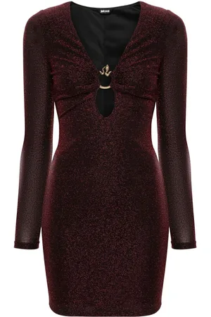 Roberto Cavalli Vestido corto con detalle de serpiente