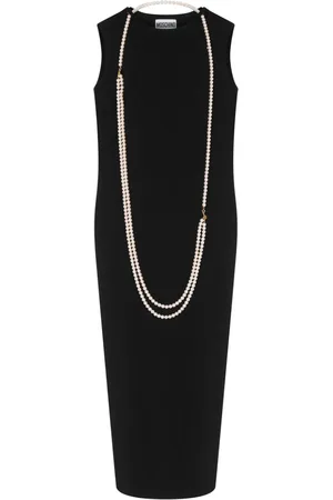 Moschino Vestido midi con detalle de perlas