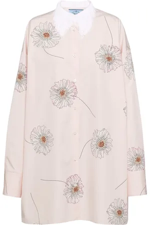 Prada Vestido camisero estampado
